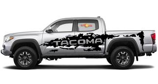 Toyota Tacoma Vinyl Seite groß Aufkleber Aufkleber Grafikstreifen 2016–2019
