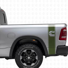C-Style Turbo Diesel Seitliche Heckstreifen Vinyl-Aufkleber-Kit für Dodge Trucks_3
