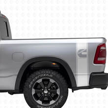 C-Style Turbo Diesel Seitliche Heckstreifen Vinyl-Aufkleber-Kit für Dodge Trucks_5