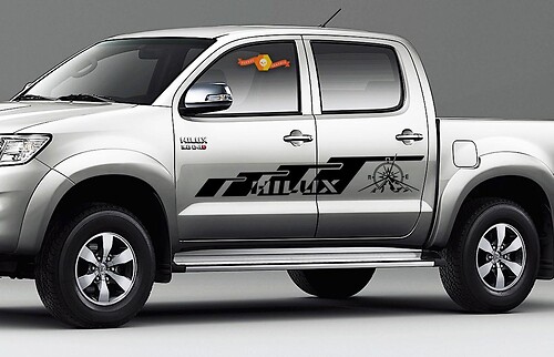 Compass Mountain Style Seiten-Vinylaufkleber für Toyota Hilux