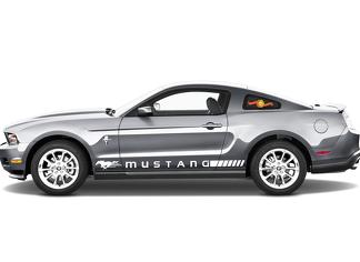 Ford Mustang Rocker Panel Door Side Stripes Decals – RJ – Strips Aufkleber unten
