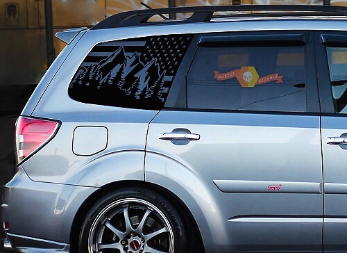 USA Flag Windschutzscheiben Vinylaufkleber Sticker für Subaru WRX Turbo