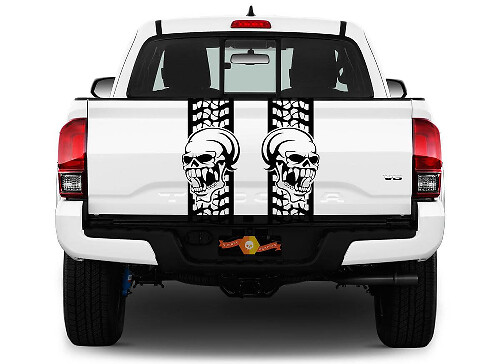 Skull-Reifenprofil-Heckklappen-Streifen Vinyl-Aufkleber für Pickup-Trucks