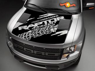 Ford F150 Raptor Motorhaubengrafik Reifenspurpaket Motorhaubenaufkleber
