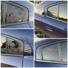 2 Dodge Charger Fenster US-Flagge Punisher Vinyl-Windschutzscheiben-Aufkleber Grafik-Aufkleber
 2