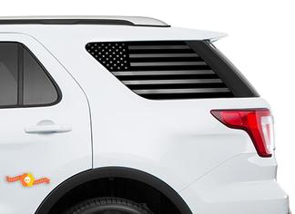 2011–2018 Ford Explorer Sport – USA-Flaggen-Windschutzscheiben-Aufkleber für Heckscheiben-Aufkleber
