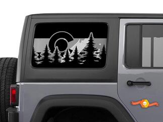 Jeep Wrangler Colorado Flag Windschutzscheiben-Aufkleber JKU JLU 4Dr 2007–2019 Rubicon-Aufkleber
