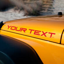 Individuelles Text-Hauben-Vinylaufkleber-Set für Jeep Wrangler YJ_3