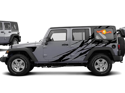 Schlamm Spritzer Seiten Vinyl Aufkleber Sticker für Jeep Wrangler 2018-2019