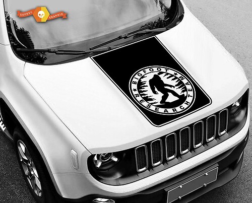 Jeep Renegade Yeti Bigfoot Sasquatch Seiten- und Motorhaubenaufkleber, Vinyl-Aufkleber
