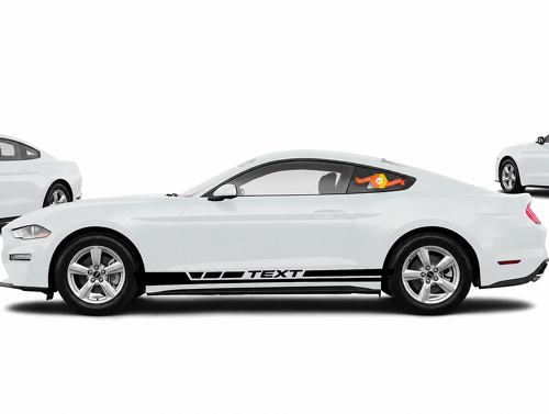 Individuelle Text Rocker Panel Aufkleber Decals für Musclecar Musclecarmodel 2015-2020 7724