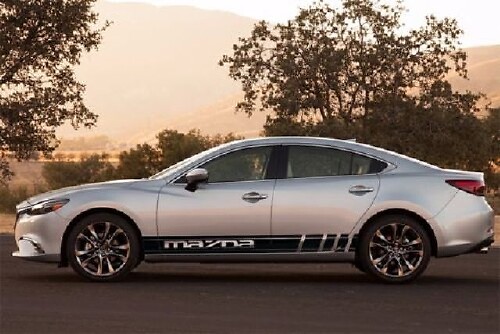 2 x mehrfarbiges Grafiksymbol Mazda Mazda 6s Autorennen-Aufkleber
