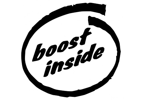 Boost Inside Logo Universeller Vinyl-Aufkleber