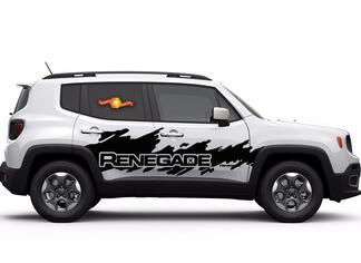 Jeep Renegade Side Splash Splatter Logo Grafik-Vinyl-Aufkleber, reflektierender Aufkleber
