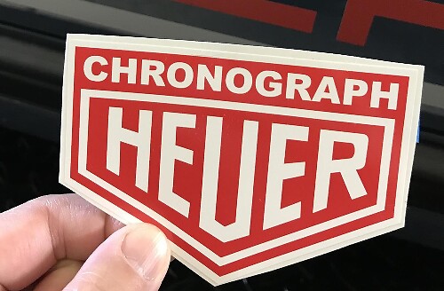 Chronograph Heuer Logo Vinylaufkleber