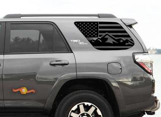 4Runner Mountain USA Flaggenaufkleber für 2010-2019 Toyota TRD PRO Fenster
