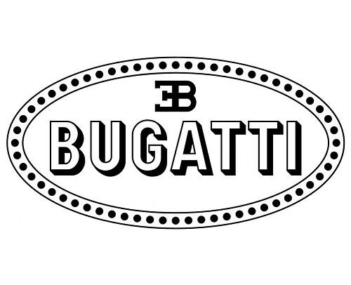 Bugatti Logo Universeller Vinylaufkleber