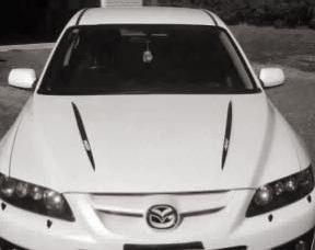 2 Mazda 6 Hood Mazdaspeed MPS Bonnet Sticker Aufkleber Streifen Vinyl Grafiken
 3