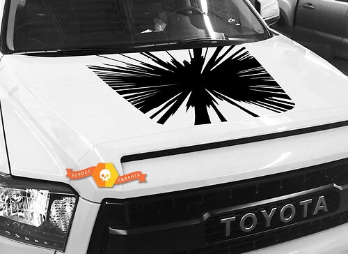 Vinyl-Aufkleber mit zerbrochenem Glas für die Motorhaube, passend für Toyota Tundra 2014-2018