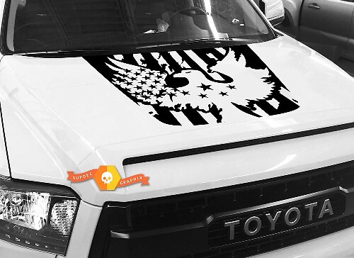 Bald Eagle USA Flag Motorhauben-Vinylaufkleber für Toyota Tundra 2014-2018