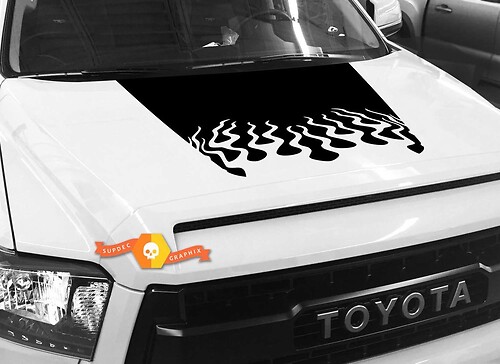 Hood Fire Grafik-Aufkleber für Toyota Tundra 2014, 2015, 2016, 2017, 2018, Nr. 8
