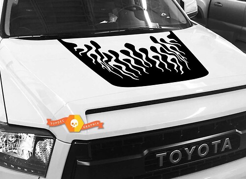 Hood Fire Grafik-Aufkleber für Toyota Tundra 2014, 2015, 2016, 2017, 2018, Nr. 9
