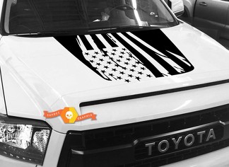 Motorhaube USA Distressed Flag Grafikaufkleber für TOYOTA TUNDRA 2014 2015 2016 2017 2018 #9
