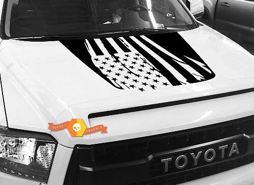 USA-Flagge im Used-Look Motorhauben-Aufkleber für Toyota Tundra 2014-2018