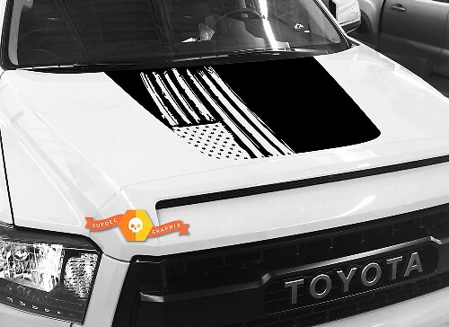 Blackout USA-Flaggen-Haubenaufkleber für Toyota Tundra 2014-2018