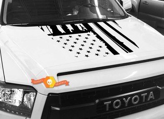 Motorhaube USA Distressed Flag Grafikaufkleber für TOYOTA TUNDRA 2014 2015 2016 2017 2018 2020 #26
