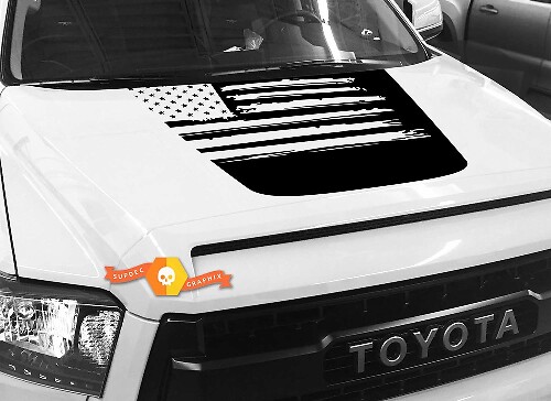  Vinyl-Aufkleber in Used-Look mit amerikanischer Flagge für Toyota Tundra 2014-2018