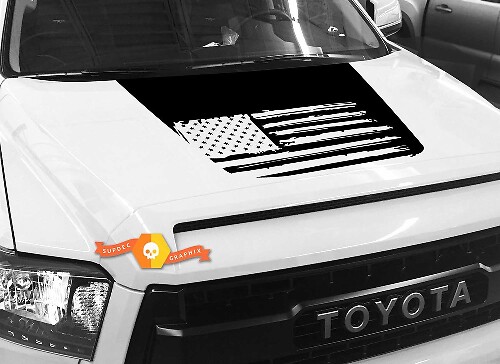 American Flag Blackout Style Hauben-Vinyl-Aufkleber für Toyota Tundra 2014-2018