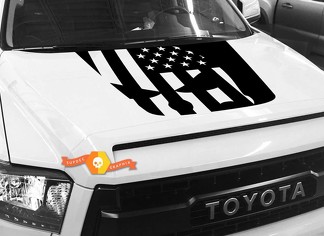 Motorhaube USA Distressed Punisher Flag Grafikaufkleber für TOYOTA TUNDRA 2014 2015 2016 2017 2018 #35
