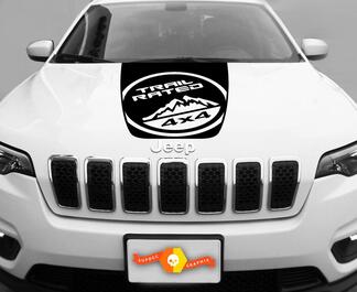 2014–2017 Jeep Cherokee Trail Rated Sport Vinyl Motorhaube Aufkleber Grafik 2
