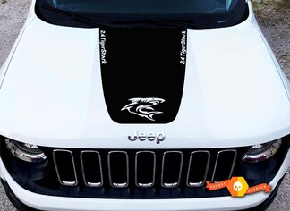 2014–2017 Jeep Cherokee 2.4 TigerShark Vinyl Motorhaube Aufkleber Aufkleber Grafik
