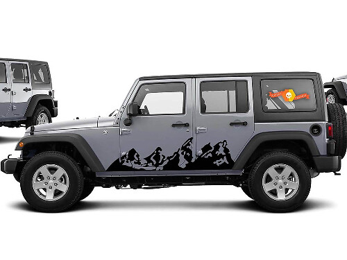 Berge Seiten-Vinyl-Aufkleber-Kit für Jeep Wrangler