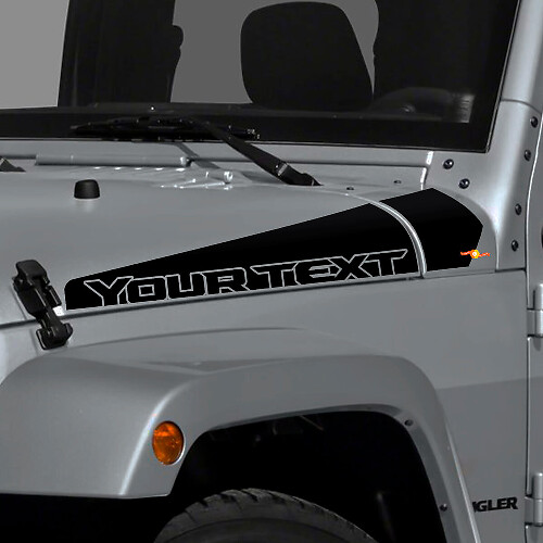 Benutzerdefinierte Streifen Motorhaube Seiten Vinylaufkleber für Jeep Wrangler