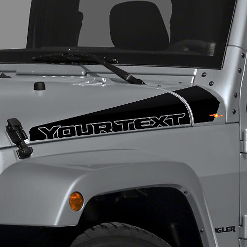 Individuell gestalteter Vinyl-Aufkleber für Motorhaube für Jeep Wrangler JL CJ TJ YK JK XJ