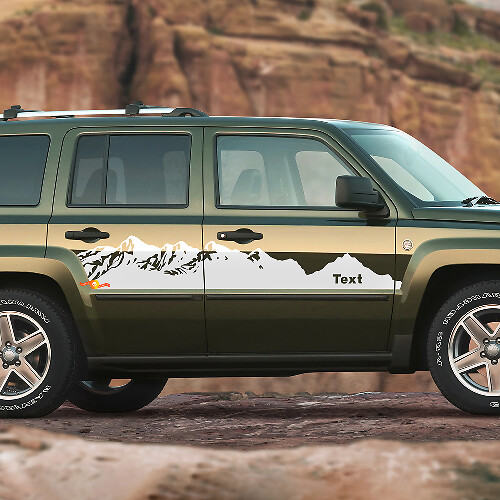 2007–2017 Jeep Patriot Mountain Aufkleber Aufkleber Grafikstreifen
