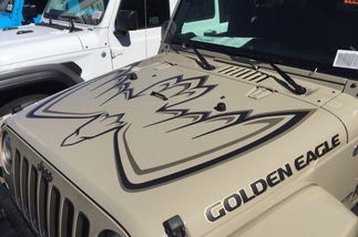 Jeep Wrangler New Golden Eagle Motorhaubenaufkleber
