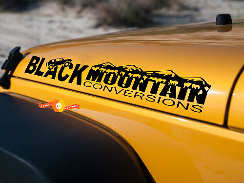 Black Mountain Conversations Hauben Vinyl-Aufkleber für Jeep Wrangler