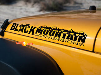 Jeep Black Mountain Conversations Motorhaubenseiten-Grafikaufkleber passend für alle Modelle
