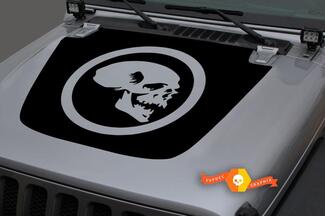 Jeep Hood Vinyl Skull Blackout Aufkleber für 18–19 Jeep Wrangler JL#2
