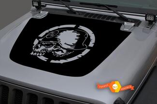 Jeep Motorhaube Vinyl Metall Mulisha Blackout Aufkleber Aufkleber für 18-19 Wrangler JL#2
