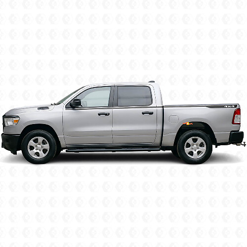 4x4 Dünne Seitenstreifen Vinyl-Aufkleber-Set für Dodge Ram 1500