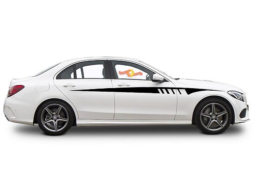 Seitliche Akzentstreifen Vinyl-Aufkleber für Mercedes-Benz CLA-Klasse