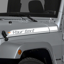 Jeep Wrangler Renegade Hood Side Stripes Graphics Decals Kit CJ, TJ, YJ Aufkleber
 2