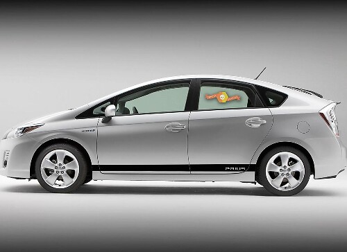 Gerade Seitenstreifen Vinyl-Aufkleber Für Toyota Prius XW30 2010-2015