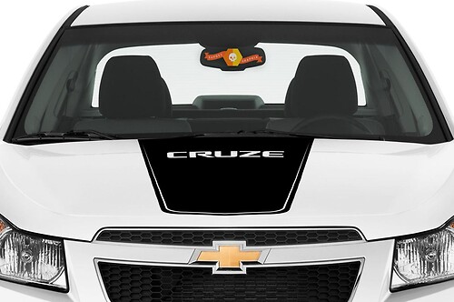 Markenprägung Blackout-Stil Motorhauben Vinyl-Aufkleber für Chevrolet Cruze 2016-2019