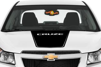 Chevrolet Chevy Cruze – Rally Racing Stripe Motorhaube Grafischer Cruze-Schriftzug
